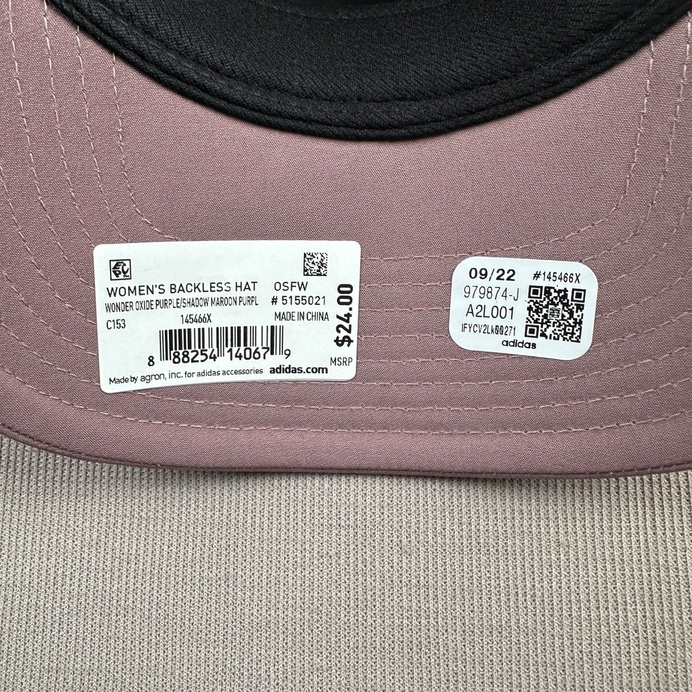 Adidas Womens Backless Hat Wonder Oxide Purple AEROREADY Ponytail Cap 5155021 - Picture 4 of 5
